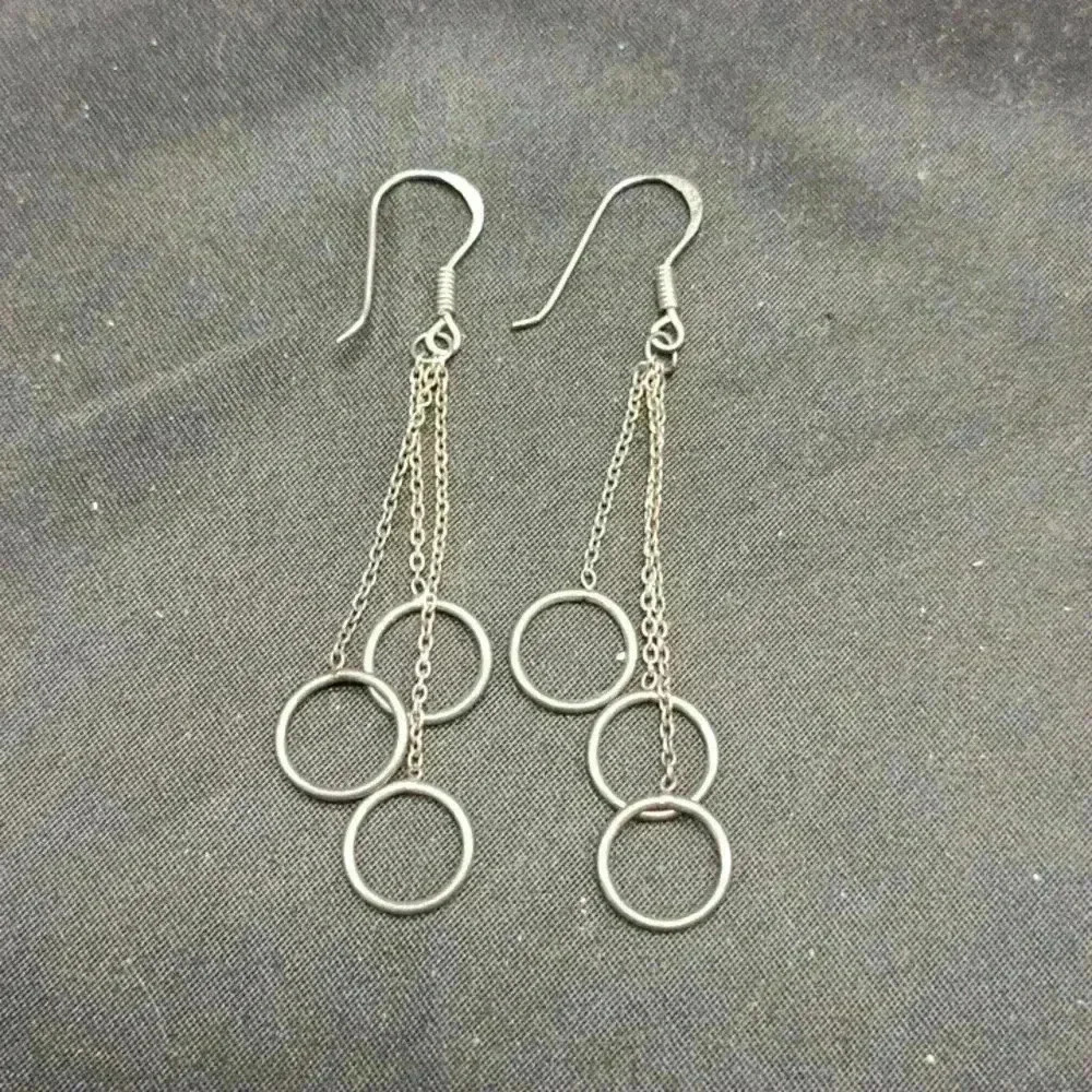 Sterling Silver Loops Dangle Earrings